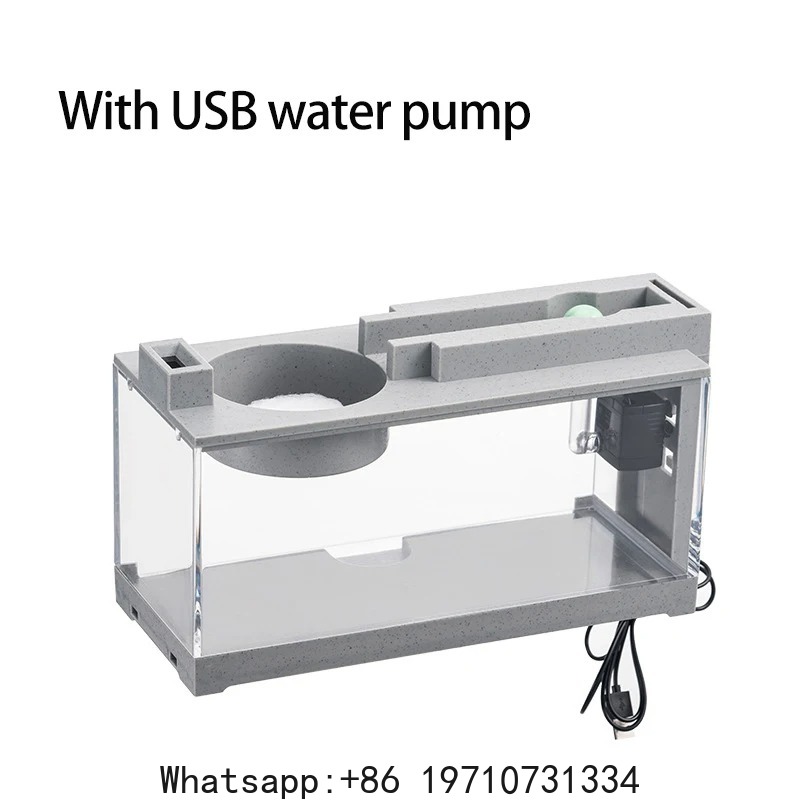 Aquarium Fish Light - Aquarium-Fischbecken-Set mit integriertem Sauerstoffspender, USB-Mute-Filter mit