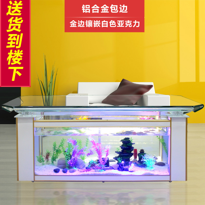 Live Fish Aquarium - Xihao Ökologischer Couchtisch-Aquarium aus Glas, Rechteckig,