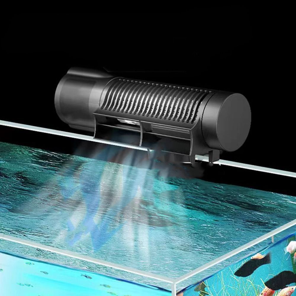 Aquarium Fish Black - Frequenzumrichter-Aquarium-Kühlventilator, einstellbarer, leiser Fischbecken-Kühlventilator, schwarz, automatische