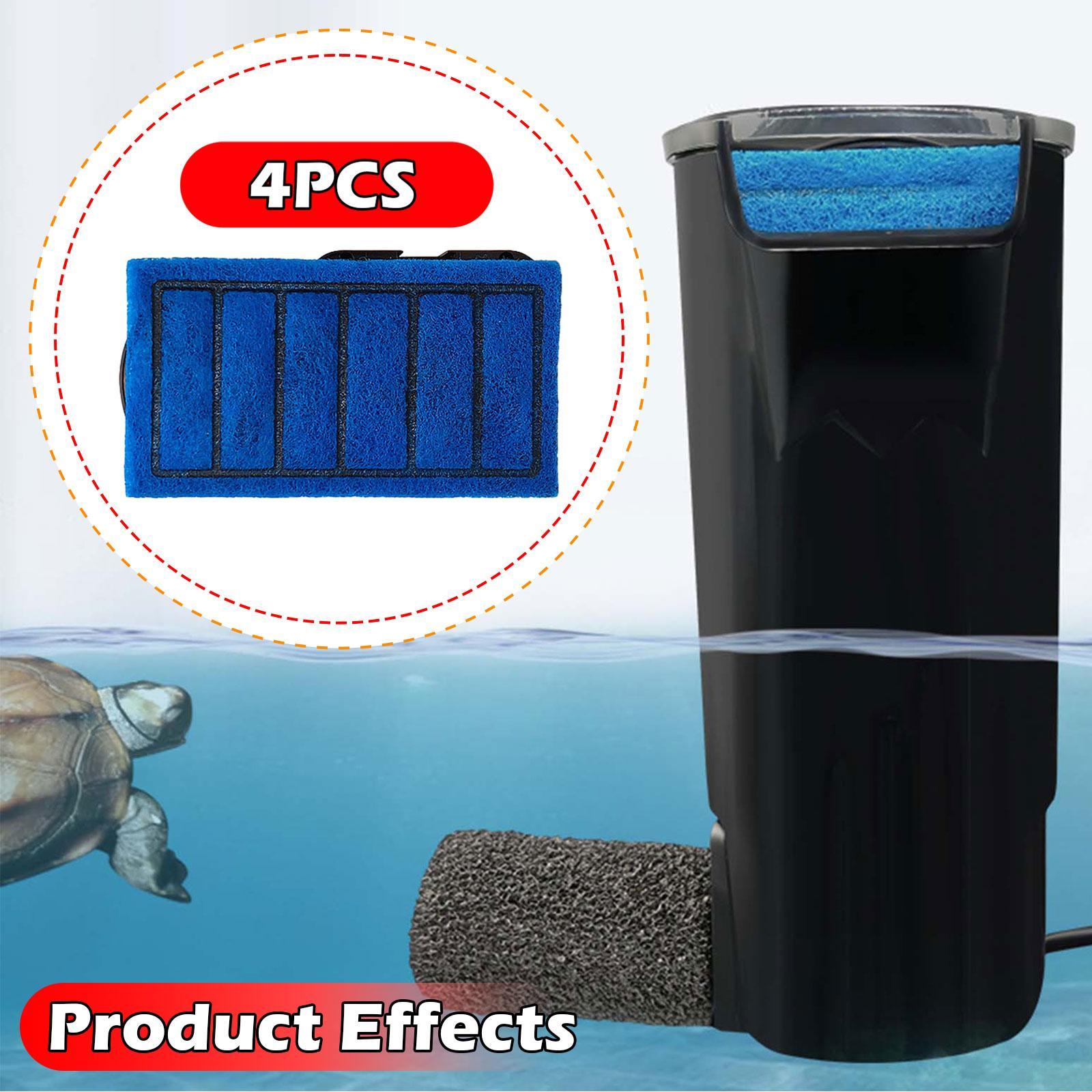 Fish Tank Filter Aquarium - 4 Stück Tankfilterkartuschen, einfach zu installierendes