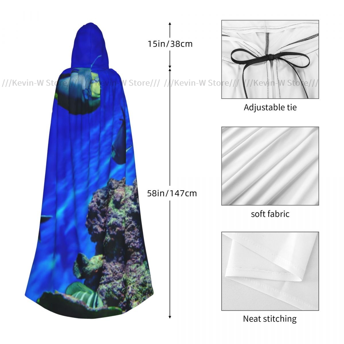 Unisex Hexenparty Wende-Umhang – Aquarium Queen Fish Bewertung und Preis